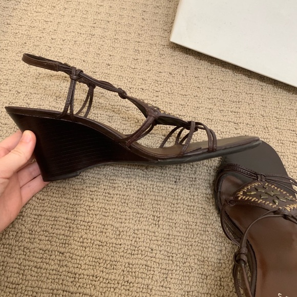 Nickels brown leather wedges - Picture 3 of 5